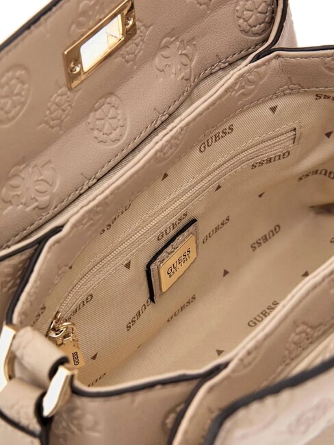 PHOEBE  Mini bolso de hombro logotipo simplemente gris topo - Bolsos Mujer