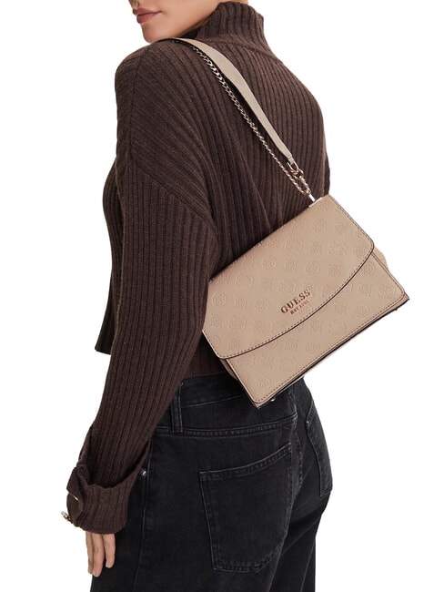 PHOEBE Bolso de hombro logotipo simplemente gris topo - Bolsos Mujer