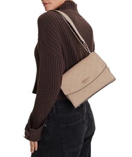 GUESS PHOEBE Bolso de hombro logotipo simplemente gris topo - Bolsos Mujer - 4