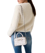 GUESS SILIA Micro bolso de mano, con bandolera logotipo de vainilla - Bolsos Mujer - 5