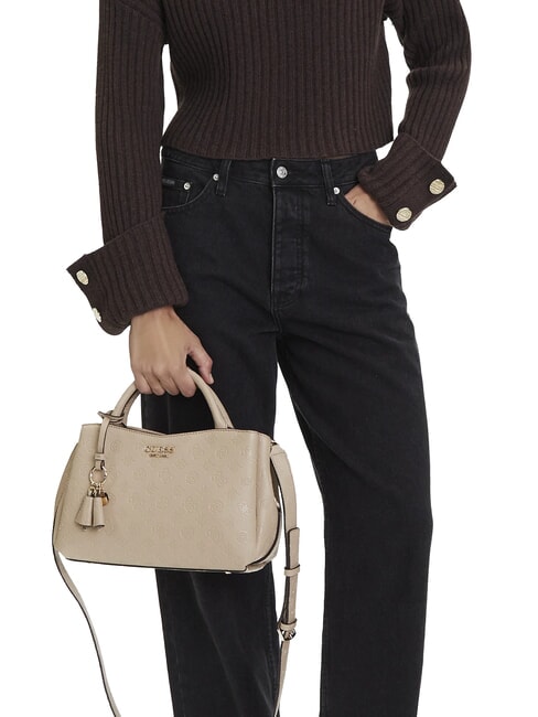 PHOEBE Bolso de mano, con bandolera logotipo simplemente gris topo - Bolsos Mujer