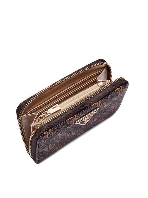 LAUREL 2 Cartera mediana con cremallera y logotipo 4G marr&oacute;n - Carteras Mujer