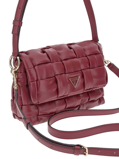 MARION Bolso de hombro tejido con correa para el hombro ROJO - Bolsos Mujer