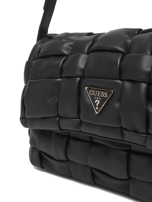 MARION Bolso de hombro tejido con correa para el hombro NEGRO - Bolsos Mujer