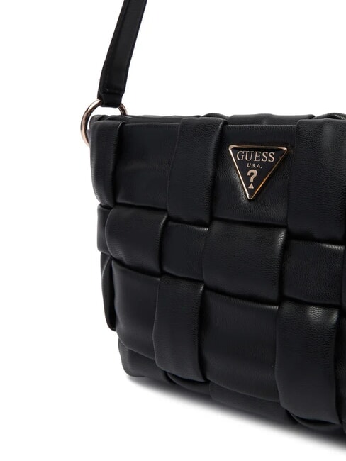 MARION Bolso de hombro tejido NEGRO - Bolsos Mujer