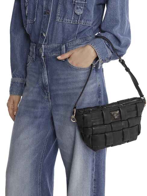 MARION Bolso de hombro tejido NEGRO - Bolsos Mujer