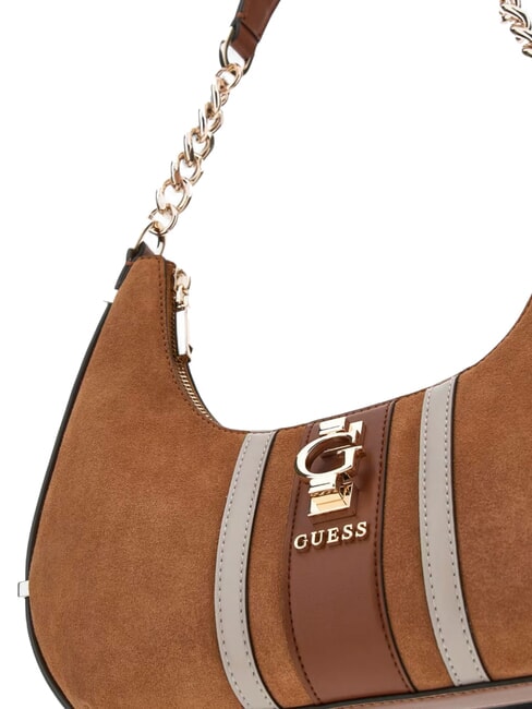 ERENIA Bolso de hombro de ante COGNAC MULTI - Bolsos Mujer