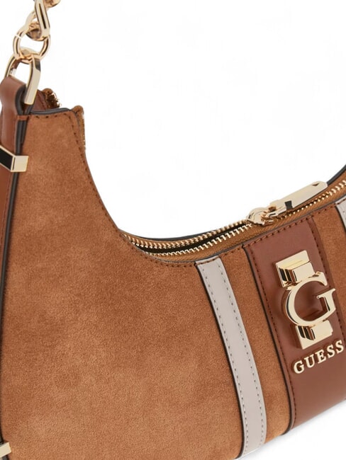 ERENIA Bolso de hombro de ante COGNAC MULTI - Bolsos Mujer