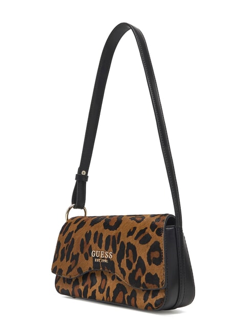 DOMITILLA Bolso de hombro de piel St. Animalier leopardo - Bolsos Mujer