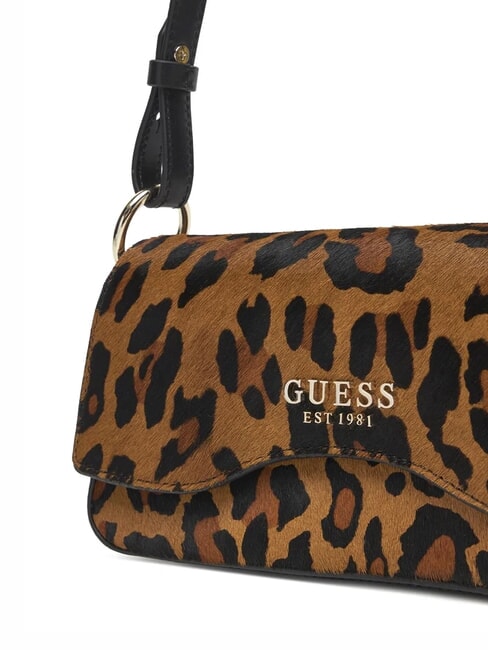 DOMITILLA Bolso de hombro de piel St. Animalier leopardo - Bolsos Mujer