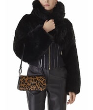 GUESS DOMITILLA Bolso de hombro de piel St. Animalier leopardo - Bolsos Mujer - 5
