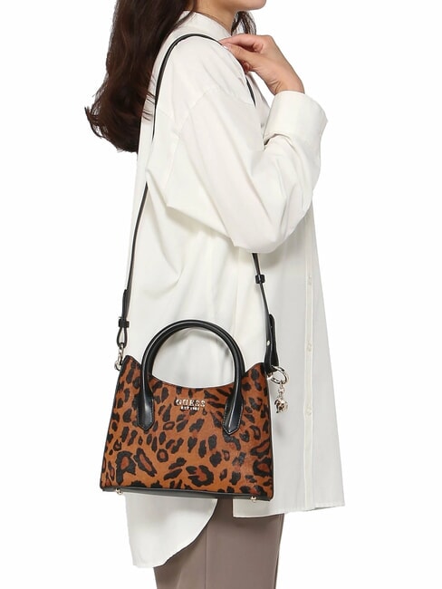 DOMITILLA Bolso de piel St. Animalier leopardo - Bolsos Mujer