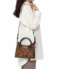 GUESS DOMITILLA Bolso de piel St. Animalier leopardo - Bolsos Mujer - 4