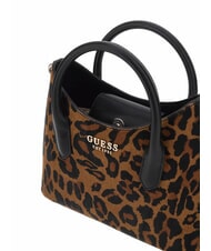 GUESS DOMITILLA Bolso de piel St. Animalier leopardo - Bolsos Mujer - 5
