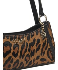 GUESS DOMITILLA Bolso de hombro de piel St. Animalier leopardo - Bolsos Mujer - 3