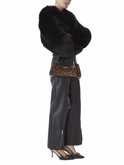 DOMITILLA Bolso de hombro de piel St. Animalier leopardo - Bolsos Mujer