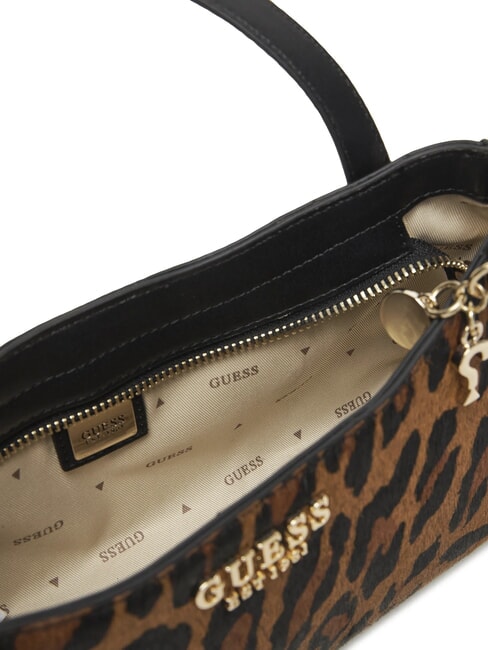 DOMITILLA Bolso de hombro de piel St. Animalier leopardo - Bolsos Mujer