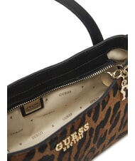GUESS DOMITILLA Bolso de hombro de piel St. Animalier leopardo - Bolsos Mujer - 6