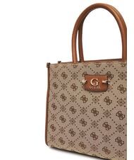 GUESS NEDA Bolso tote de tela jacquard LOGOTIPO DE LECHE - Bolsos Mujer - 3