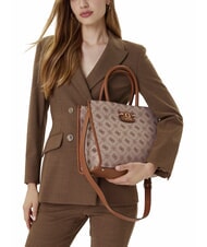 GUESS NEDA Bolso tote de tela jacquard LOGOTIPO DE LECHE - Bolsos Mujer - 5