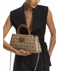 GUESS NEDA Bolso de mano de tejido jacquard LOGOTIPO DE LECHE - Bolsos Mujer - 5