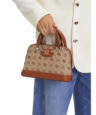 GUESS NEDA Bolso domo en tejido jacquard LOGOTIPO DE LECHE - Bolsos Mujer - 5