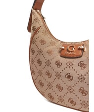 GUESS NEDA Bolso de hombro tipo hobo de tejido jacquard LOGOTIPO DE LECHE - Bolsos Mujer - 3
