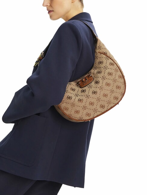 NEDA Bolso de hombro tipo hobo de tejido jacquard LOGOTIPO DE LECHE - Bolsos Mujer