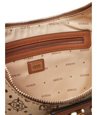 GUESS NEDA Bolso de hombro tipo hobo de tejido jacquard LOGOTIPO DE LECHE - Bolsos Mujer - 5