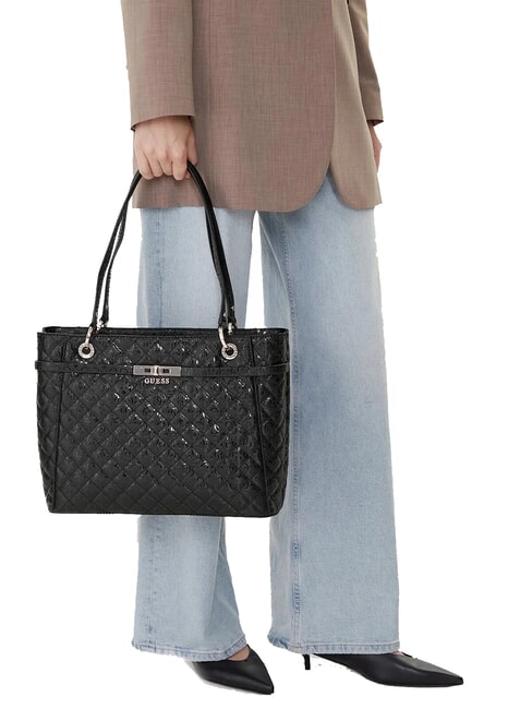 IDRA Bolso shopper acolchado de hombro NEGRO - Bolsos Mujer