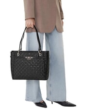 GUESS IDRA Bolso shopper acolchado de hombro NEGRO - Bolsos Mujer - 5