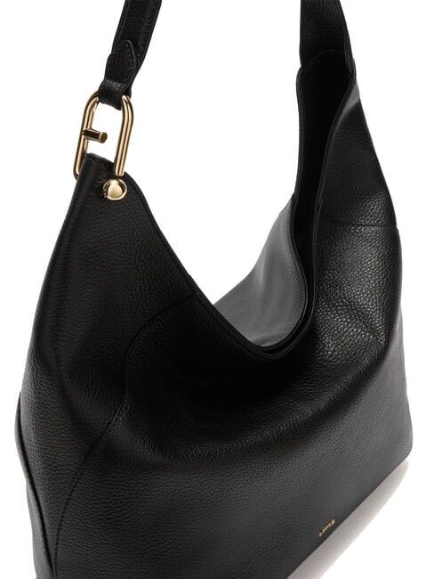 LARA Bolso bandolera de piel negro - Bolsos Mujer