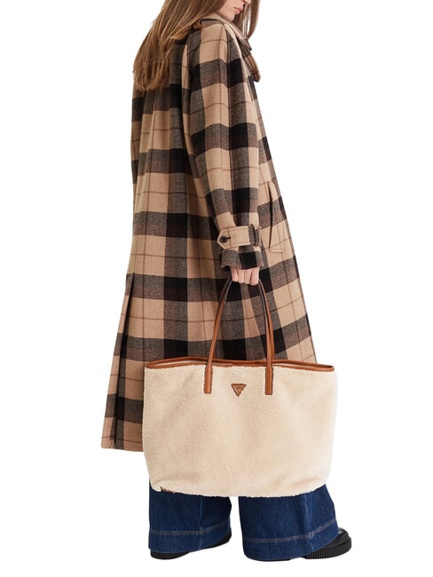 VICTORIA Bolso shopper de osito con clutch natural / co&ntilde;ac - Bolsos Mujer