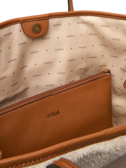 VICTORIA Bolso shopper de osito con clutch natural / co&ntilde;ac - Bolsos Mujer