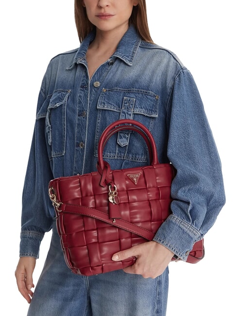 MARION Bolso tejido con bandolera ROJO - Bolsos Mujer