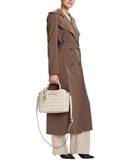 GUESS SILIA Bolso de mano con bandolera logotipo de vainilla - Bolsos Mujer - 5