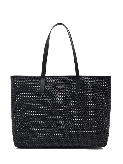 BRIGITTA Bolso shopper tejido con clutch NEGRO - Bolsos Mujer