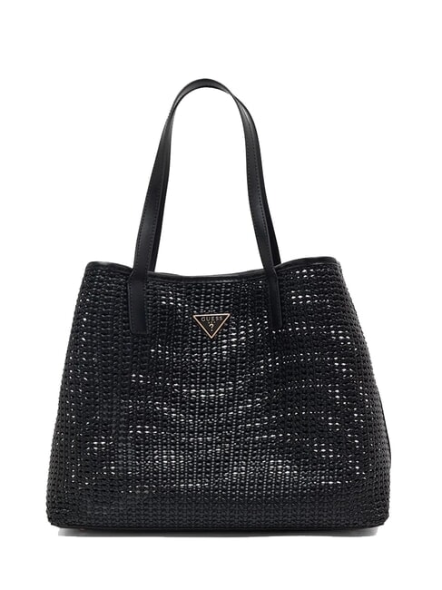 BRIGITTA Bolso shopper tejido con clutch NEGRO - Bolsos Mujer