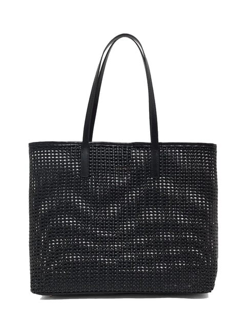 BRIGITTA Bolso shopper tejido con clutch NEGRO - Bolsos Mujer
