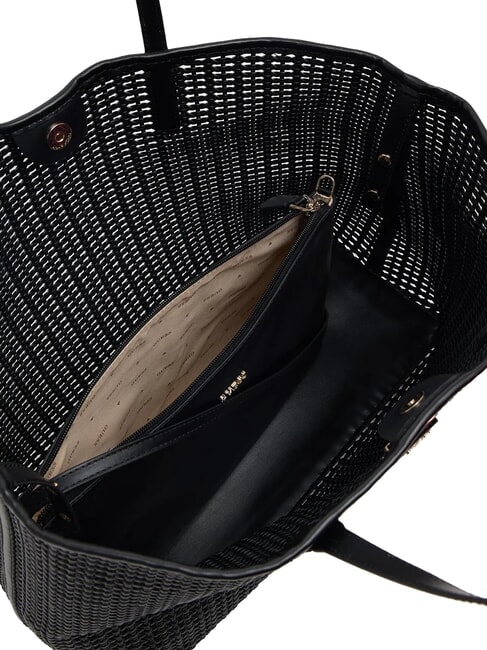 BRIGITTA Bolso shopper tejido con clutch NEGRO - Bolsos Mujer