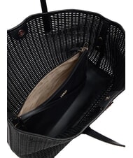 GUESS BRIGITTA Bolso shopper tejido con clutch NEGRO - Bolsos Mujer - 7