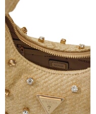 GUESS ISOTTA Bolso bandolera de rafia con aplicaciones de joya lalie belleza natural - Bolsos Mujer - 5