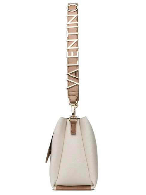 ALEXIA Bolso con logo met&aacute;lico en la bandolera. blanco/cuero - Bolsos Mujer