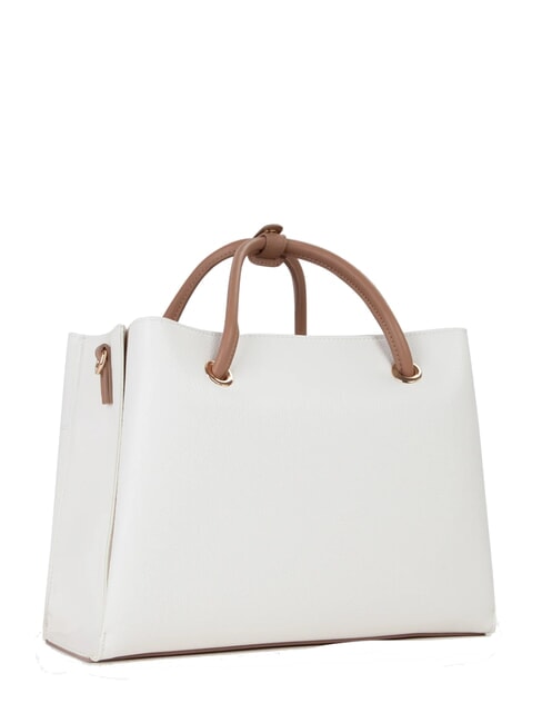 ALEXIA Bolso de mano con correa de hombro con logotipo blanco/cuero - Bolsos Mujer