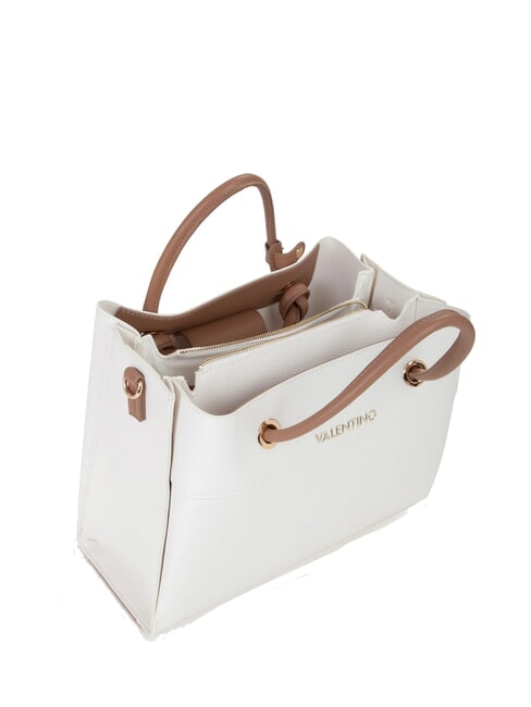 ALEXIA Bolso de mano con correa de hombro con logotipo blanco/cuero - Bolsos Mujer