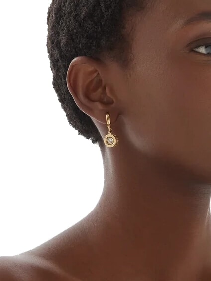 SOLITAIRE Pendientes de aro colgantes oro amarillo - Pendientes