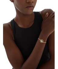 GUESS DAKTARI Pulsera con medall&oacute;n oro amarillo/negro - Pulseras - 2