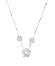 GUESS SHINING WINTER Collar con flores y cristales SILVER - Collares - 3
