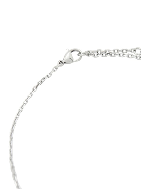 SHINING WINTER Collar con flores y cristales SILVER - Collares