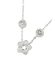 GUESS SHINING WINTER Collar con flores y cristales SILVER - Collares - 5